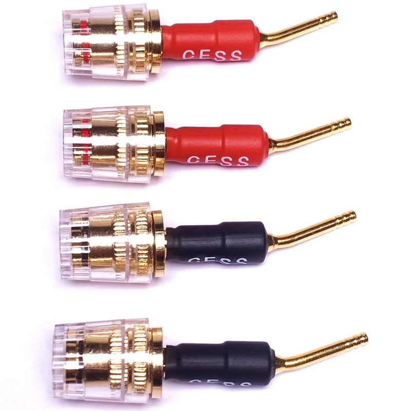 CNCESS CESS-162 Pin Banana Plug to 4mm Female Banana Jack/Speaker Wire, 4 Pack (Screw-Type to 4mm) - Image 2